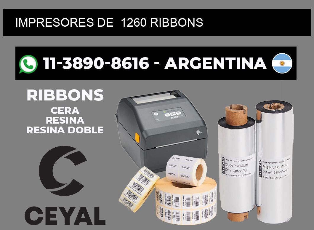 impresores de  1260 ribbons