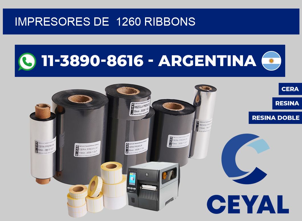 impresores de  1260 ribbons