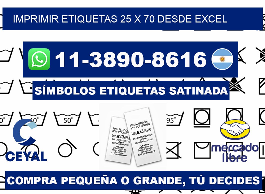 imprimir etiquetas 25 x 70 desde excel