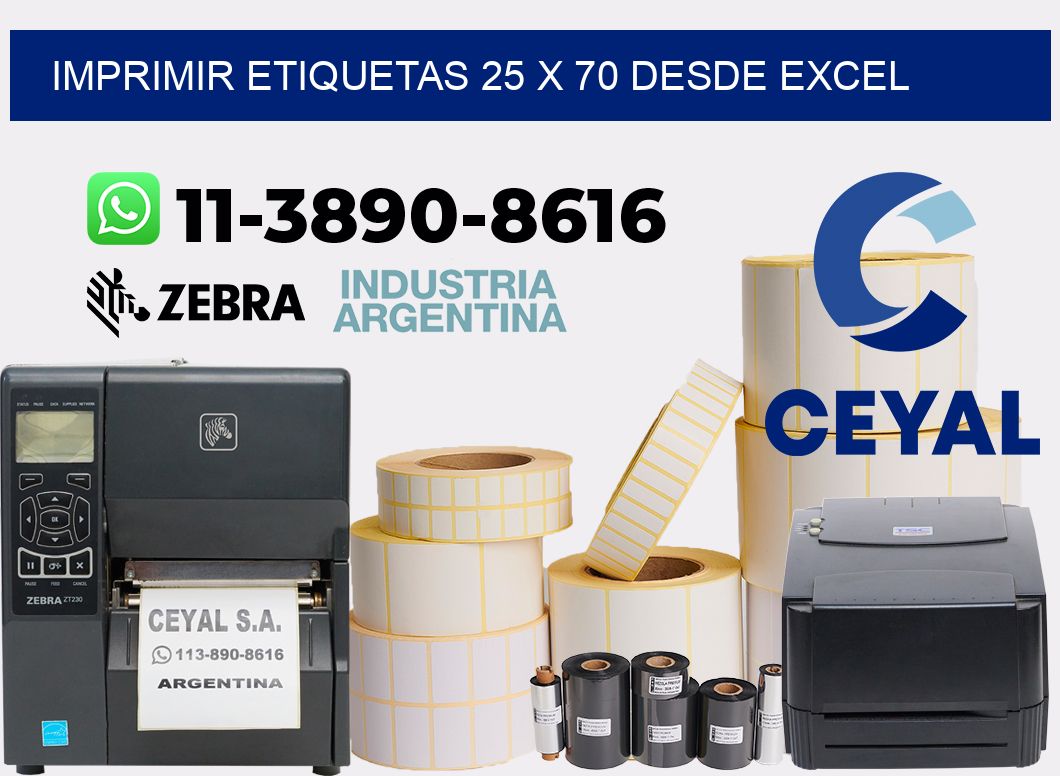 imprimir etiquetas 25 x 70 desde excel