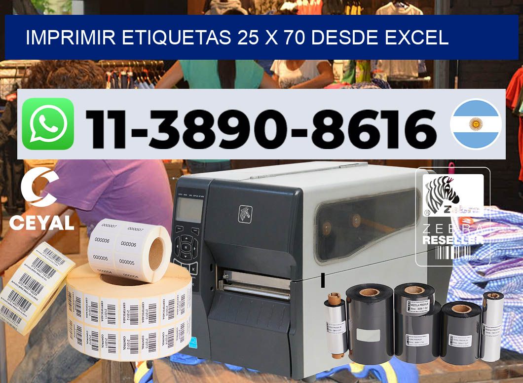 imprimir etiquetas 25 x 70 desde excel