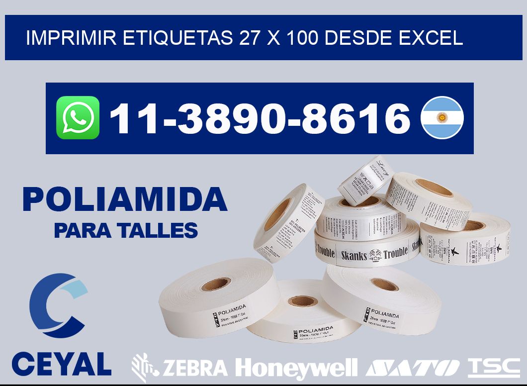 imprimir etiquetas 27 x 100 desde excel
