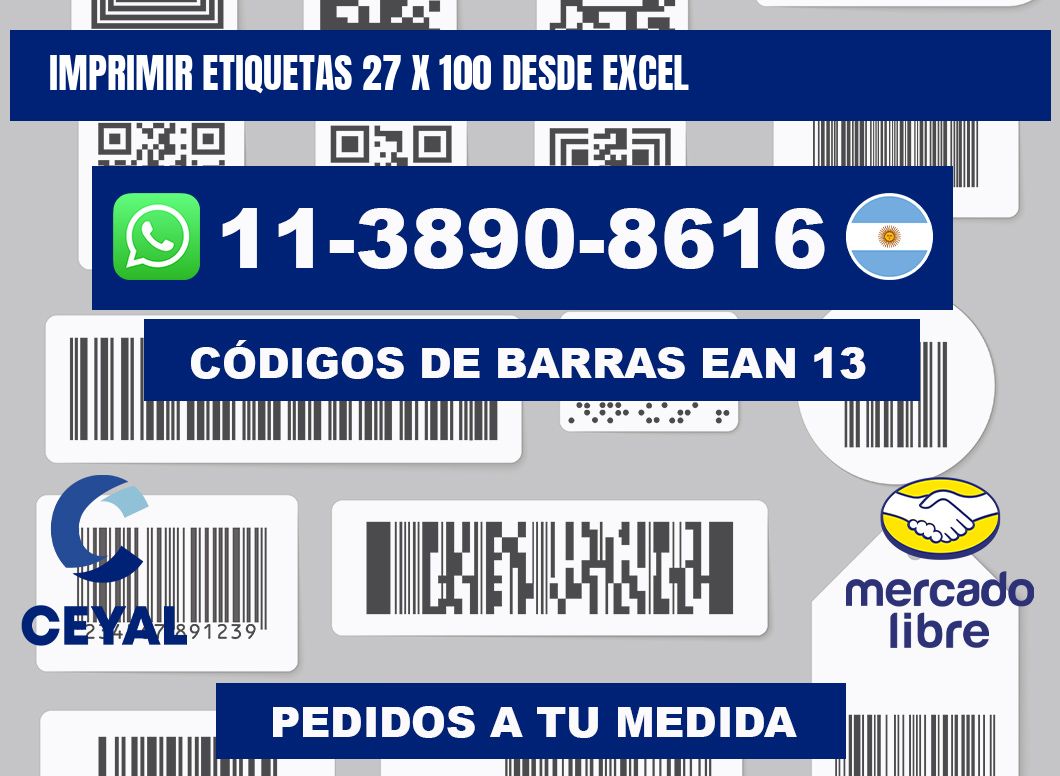 imprimir etiquetas 27 x 100 desde excel