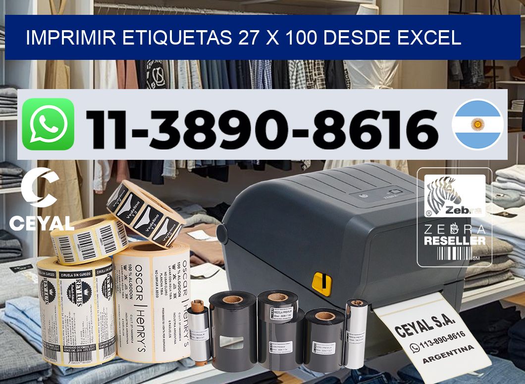 imprimir etiquetas 27 x 100 desde excel