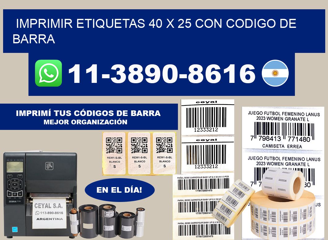 imprimir etiquetas 40 x 25 con codigo de barra