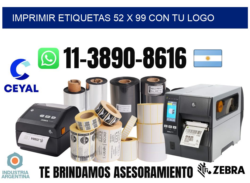 imprimir etiquetas 52 x 99 con tu logo