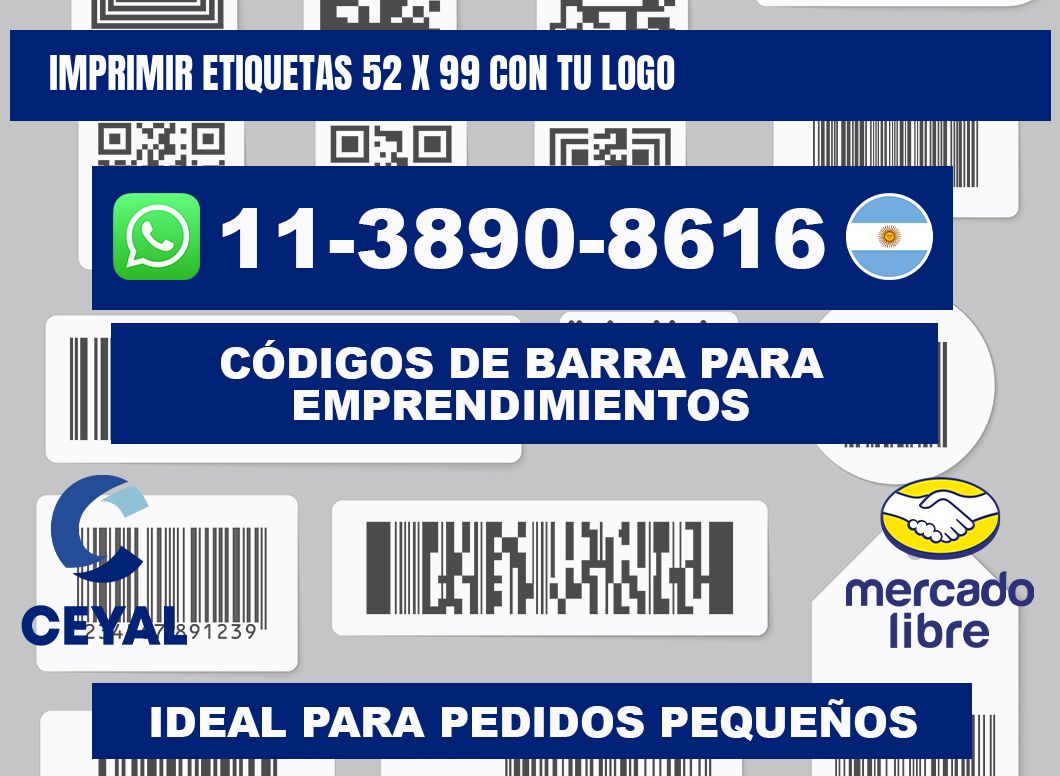 imprimir etiquetas 52 x 99 con tu logo