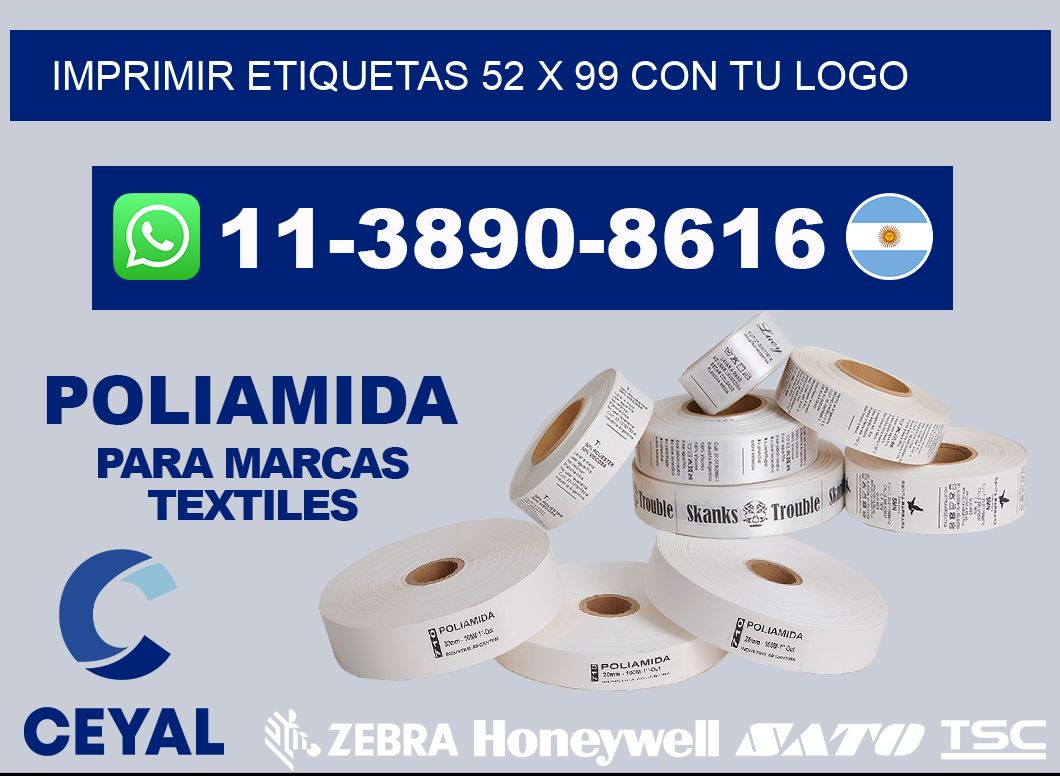 imprimir etiquetas 52 x 99 con tu logo