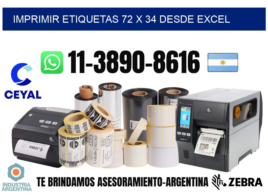 imprimir etiquetas 72 x 34 desde excel