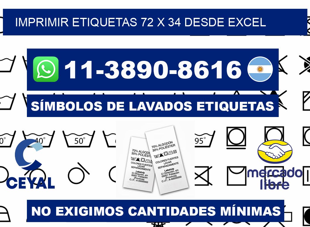 imprimir etiquetas 72 x 34 desde excel