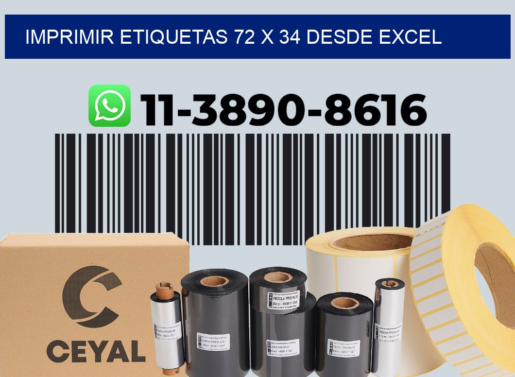 imprimir etiquetas 72 x 34 desde excel