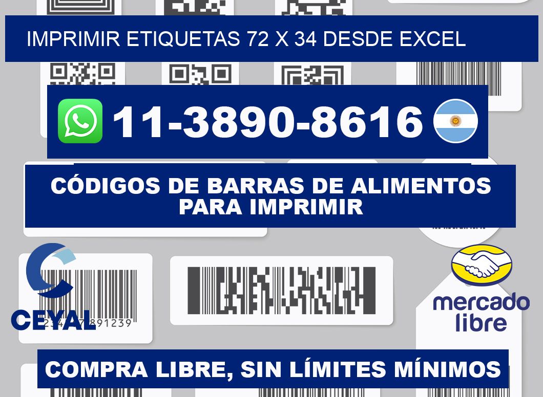 imprimir etiquetas 72 x 34 desde excel