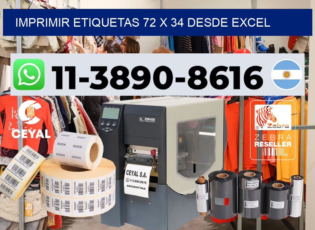 imprimir etiquetas 72 x 34 desde excel