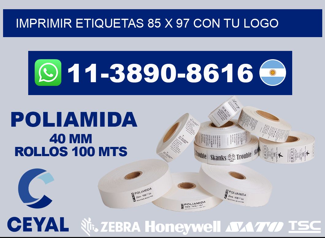 imprimir etiquetas 85 x 97 con tu logo