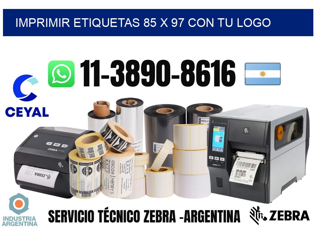 imprimir etiquetas 85 x 97 con tu logo