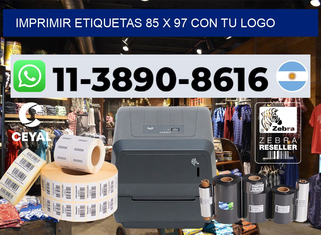 imprimir etiquetas 85 x 97 con tu logo