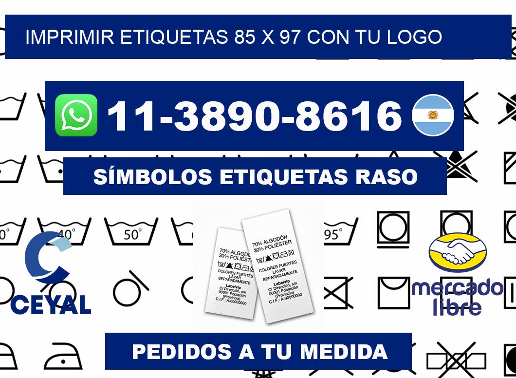 imprimir etiquetas 85 x 97 con tu logo