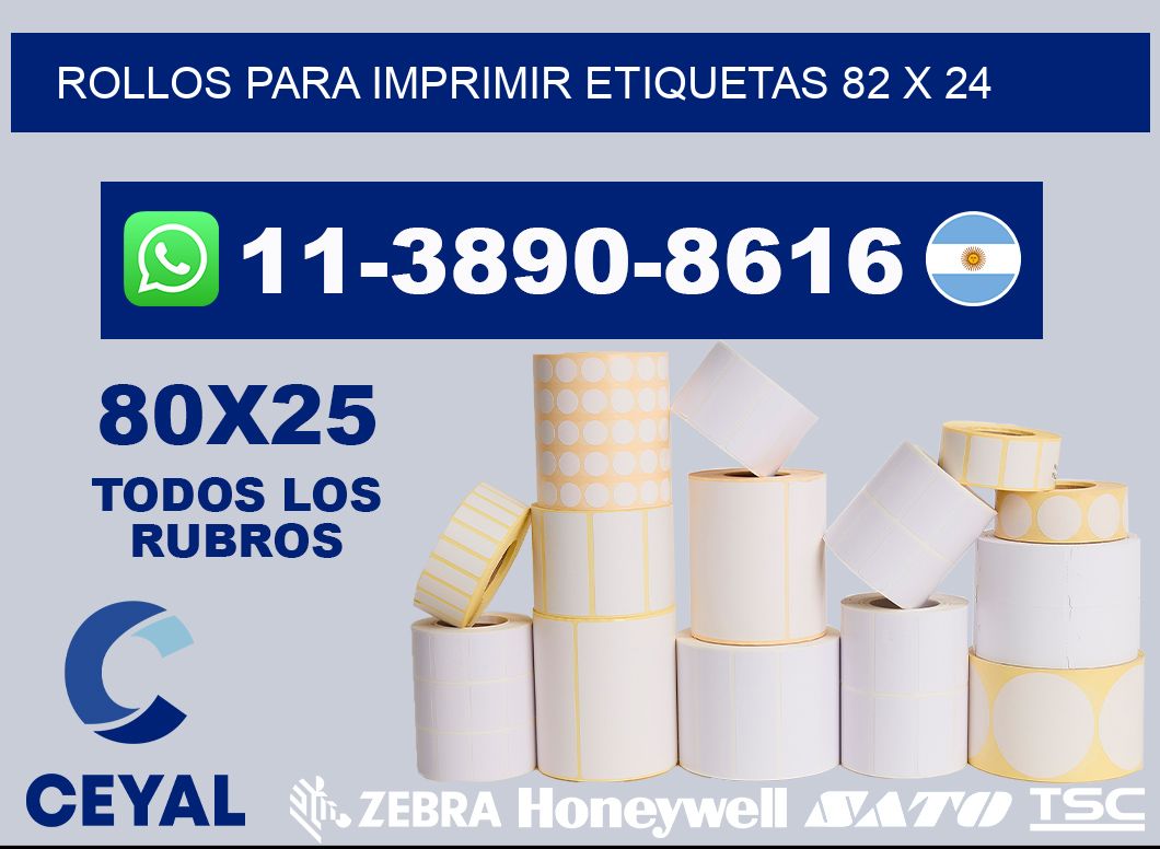 rollos para imprimir etiquetas 82 x 24