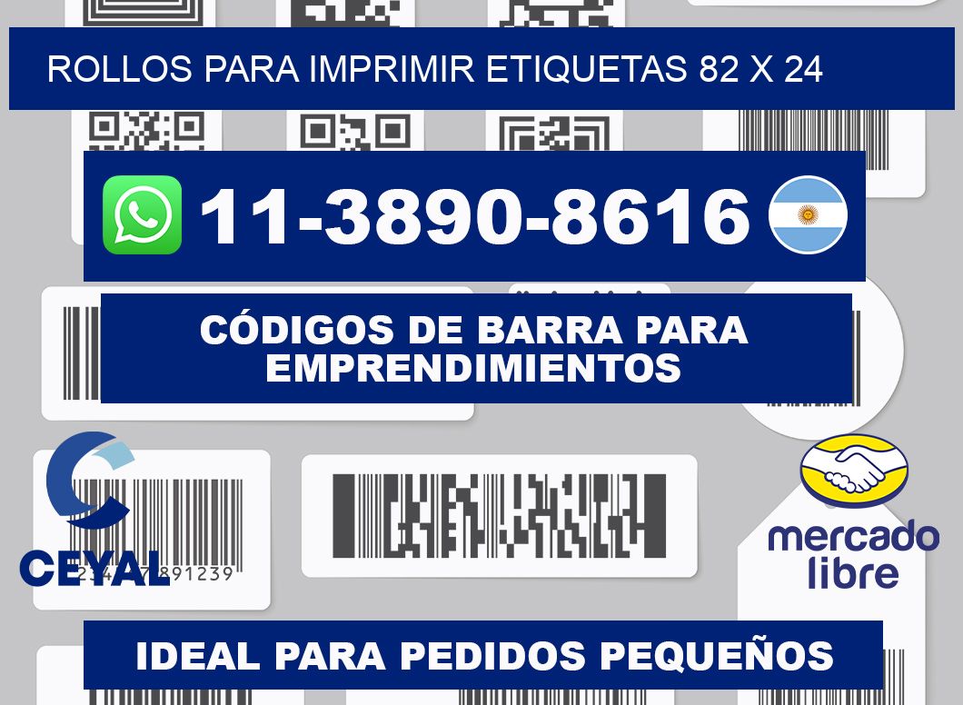 rollos para imprimir etiquetas 82 x 24