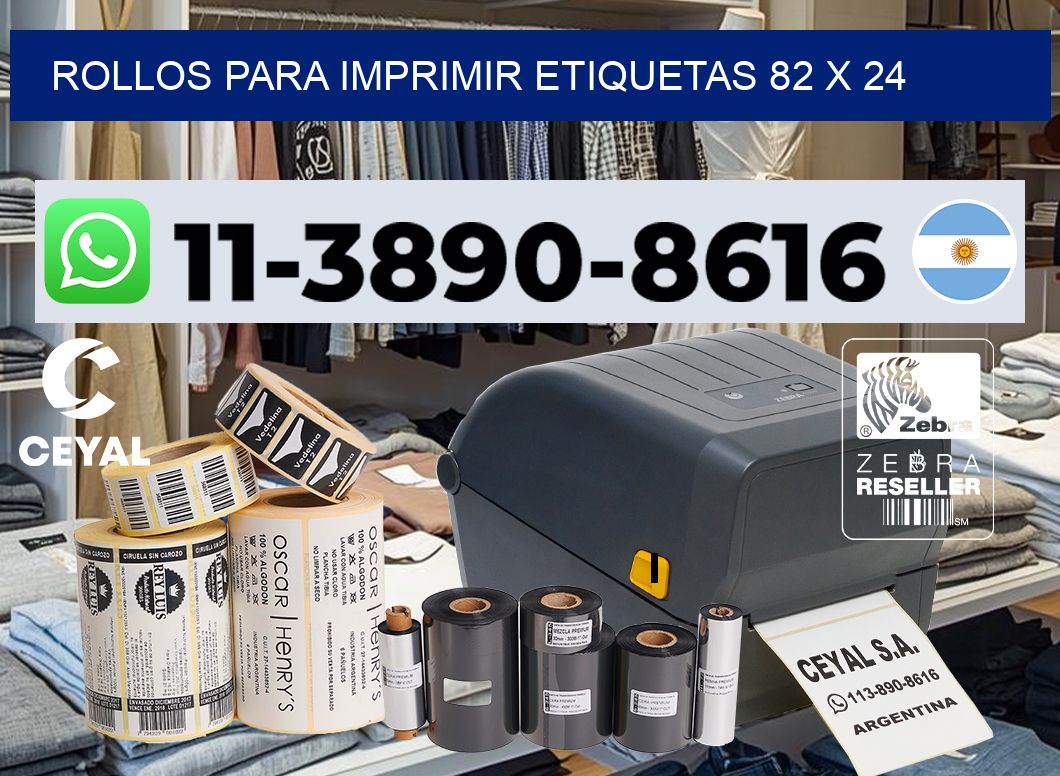 rollos para imprimir etiquetas 82 x 24