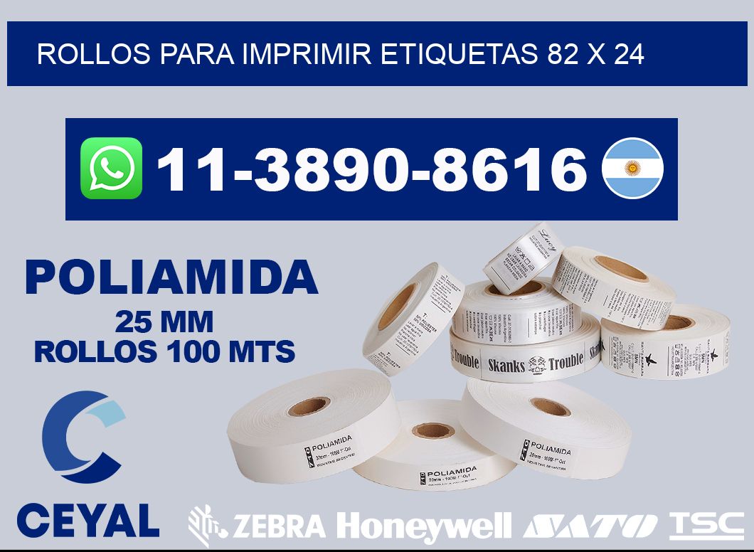 rollos para imprimir etiquetas 82 x 24