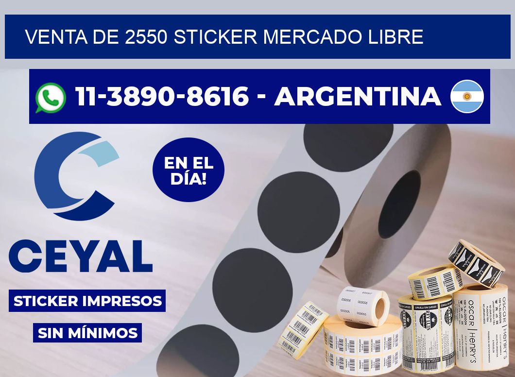 venta de 2550 sticker mercado libre