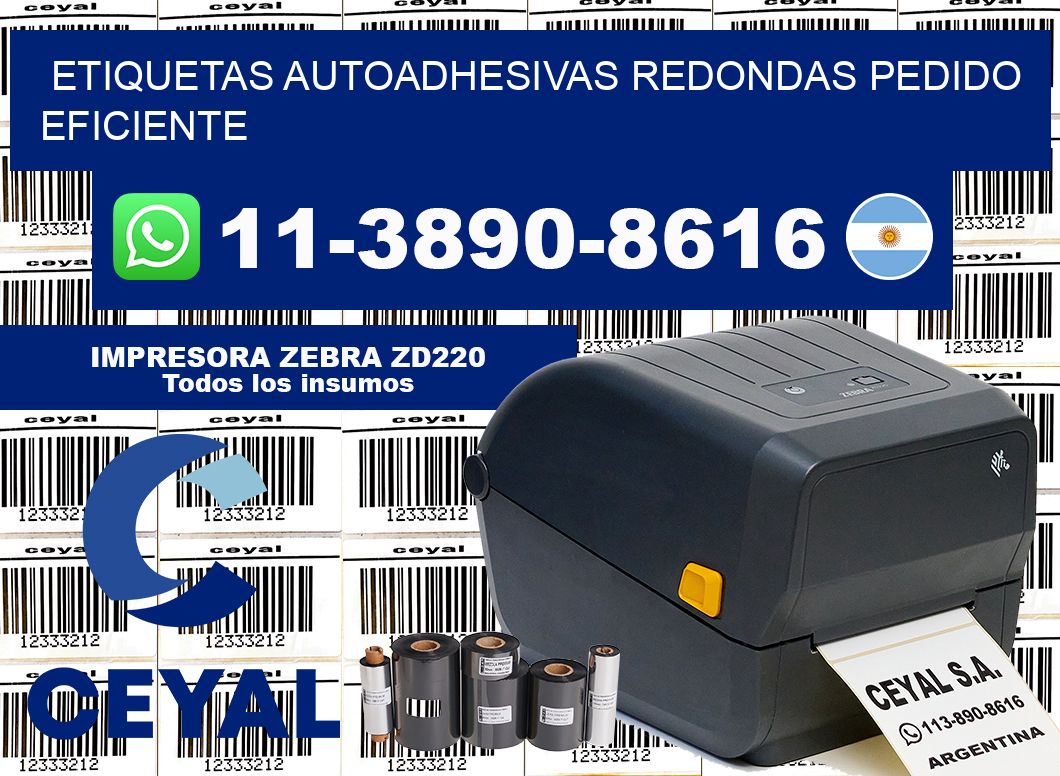 ETIQUETAS AUTOADHESIVAS REDONDAS Pedido eficiente