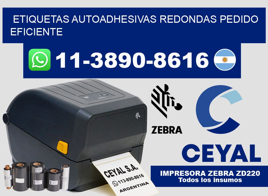 ETIQUETAS AUTOADHESIVAS REDONDAS Pedido eficiente