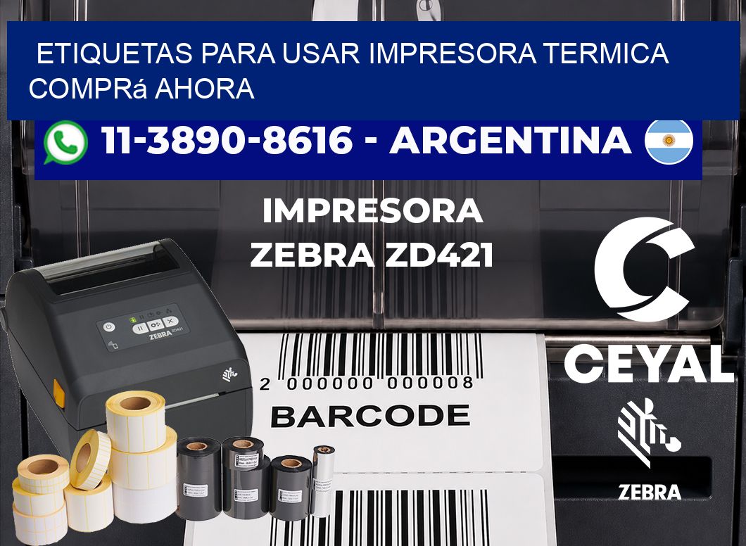 ETIQUETAS PARA USAR IMPRESORA TERMICA Comprá ahora