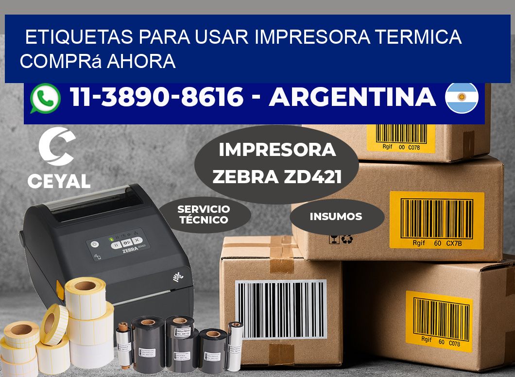ETIQUETAS PARA USAR IMPRESORA TERMICA Comprá ahora