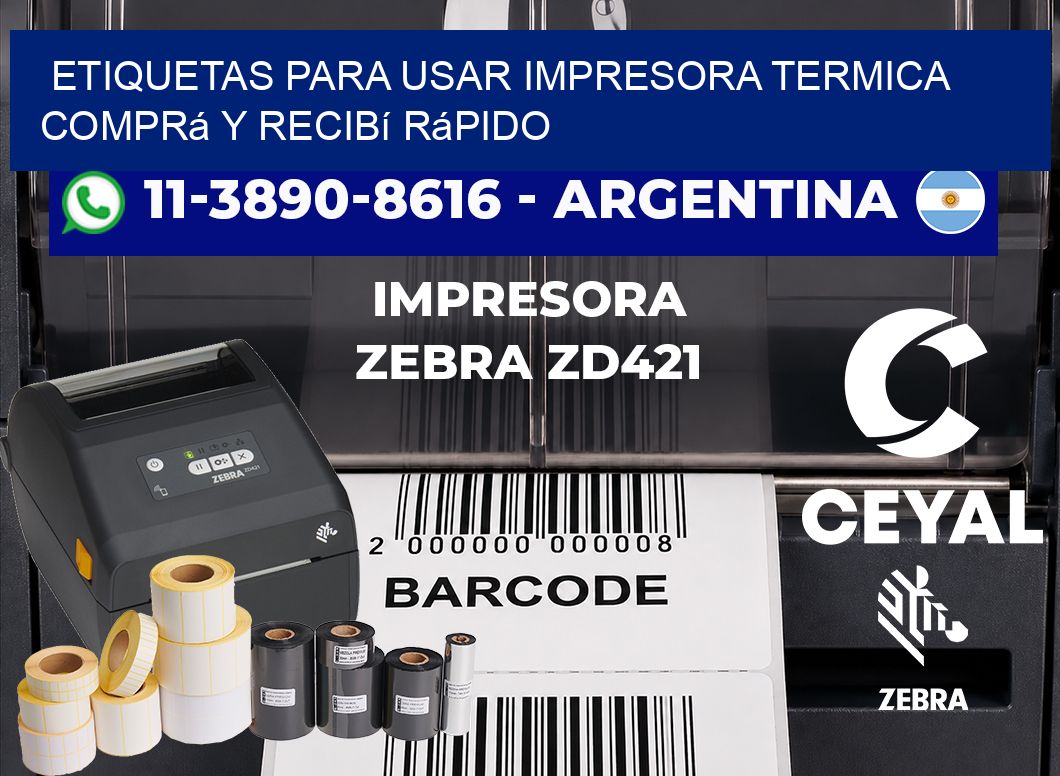 ETIQUETAS PARA USAR IMPRESORA TERMICA Comprá y recibí rápido