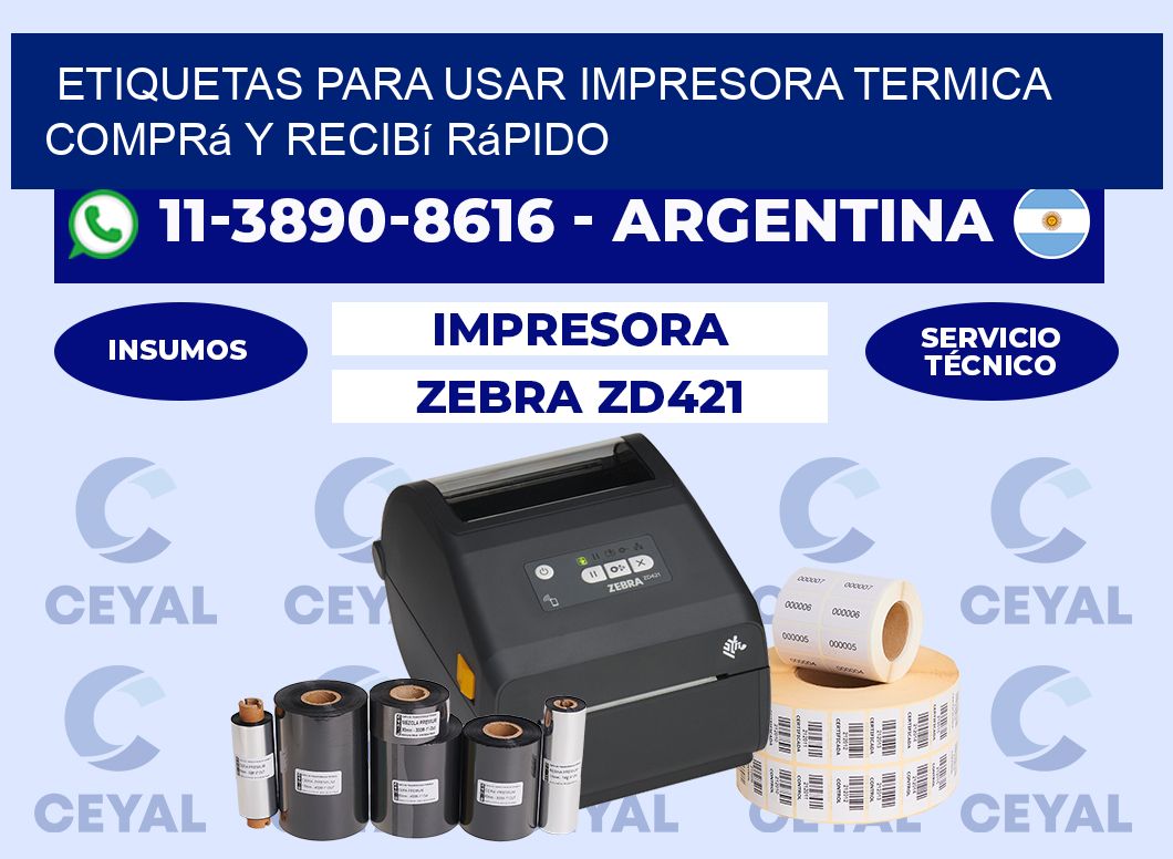 ETIQUETAS PARA USAR IMPRESORA TERMICA Comprá y recibí rápido