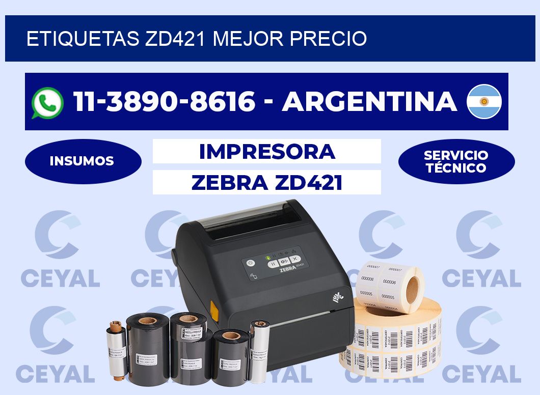 ETIQUETAS ZD421 mejor precio