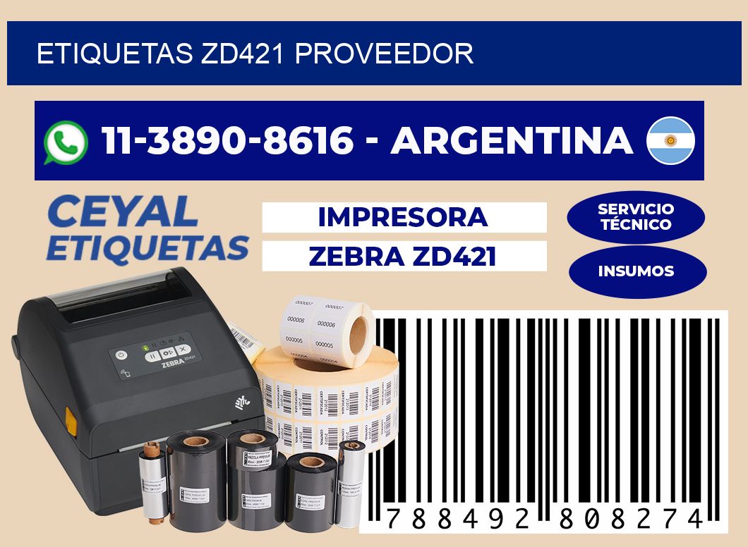 ETIQUETAS ZD421 proveedor