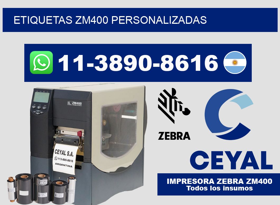 ETIQUETAS ZM400 personalizadas