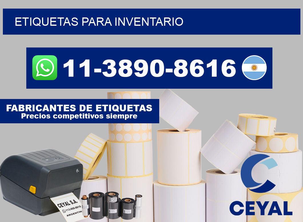 ETIQUETAS para inventario