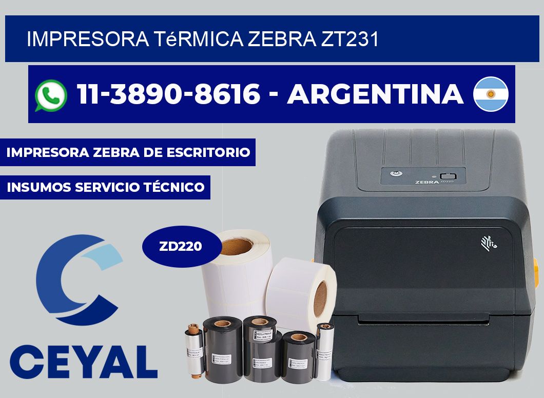 Impresora térmica Zebra ZT231