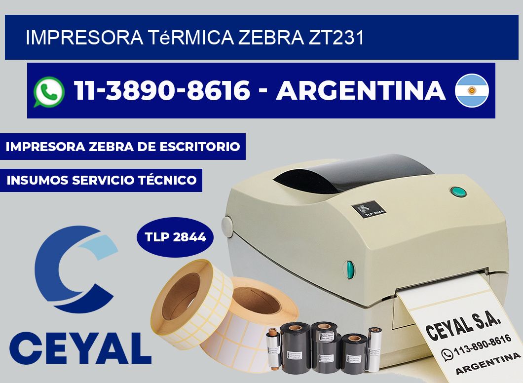 Impresora térmica Zebra ZT231