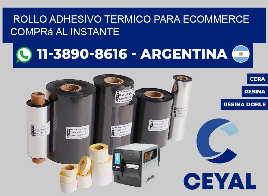 ROLLO ADHESIVO TERMICO PARA ECOMMERCE Comprá al instante