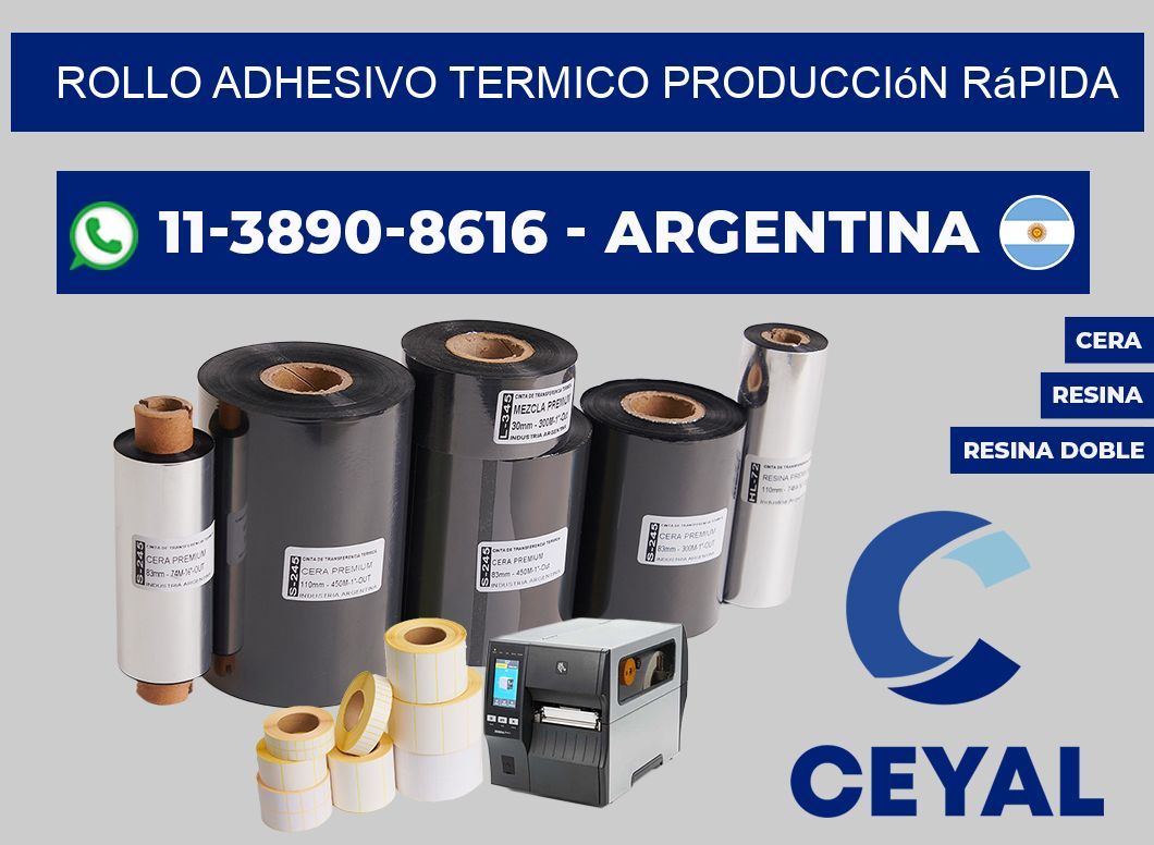 ROLLO ADHESIVO TERMICO Producción rápida