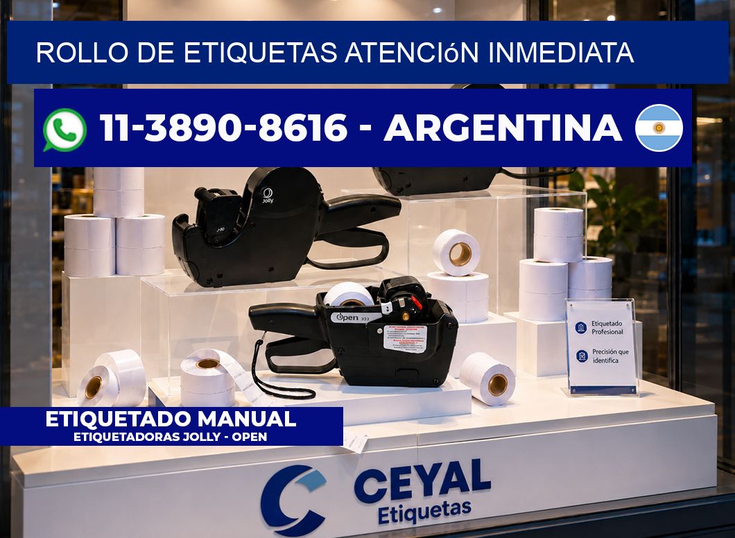 ROLLO DE ETIQUETAS Atención inmediata