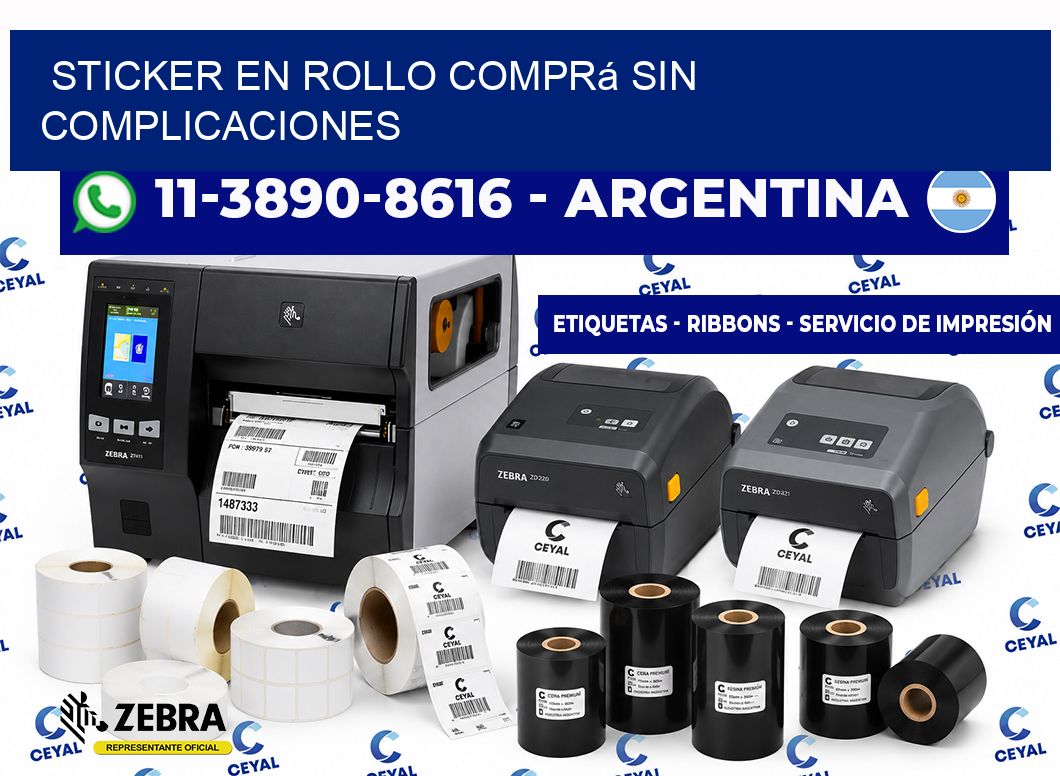 STICKER EN ROLLO Comprá sin complicaciones