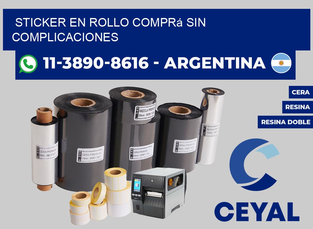 STICKER EN ROLLO Comprá sin complicaciones