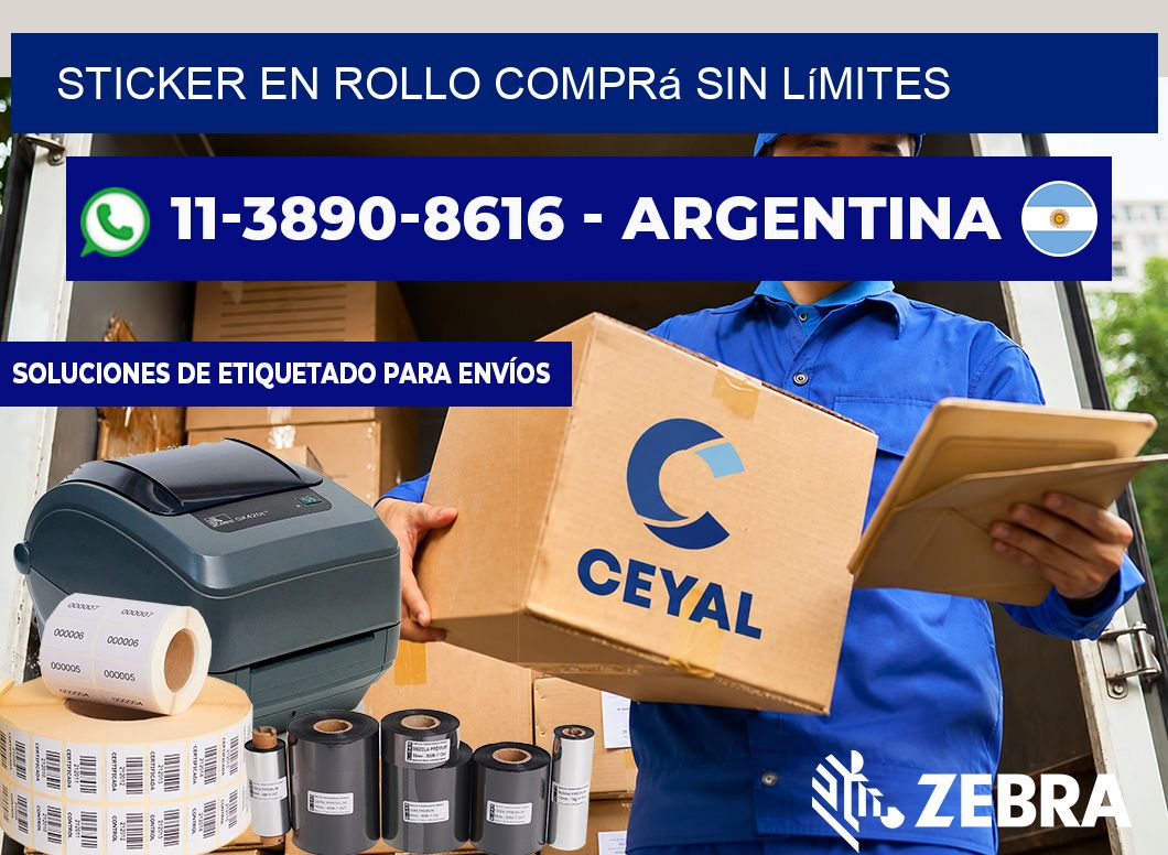 STICKER EN ROLLO Comprá sin límites