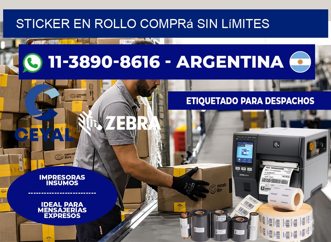 STICKER EN ROLLO Comprá sin límites