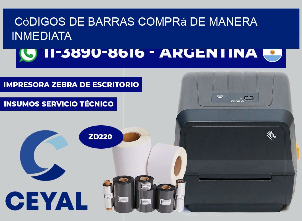 códigos de barras Comprá de manera inmediata