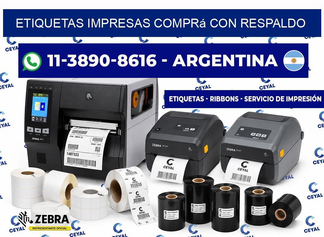 etiquetas impresas Comprá con respaldo