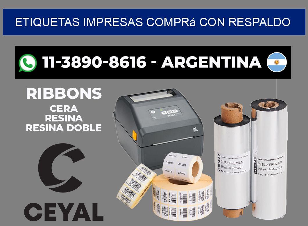 etiquetas impresas Comprá con respaldo