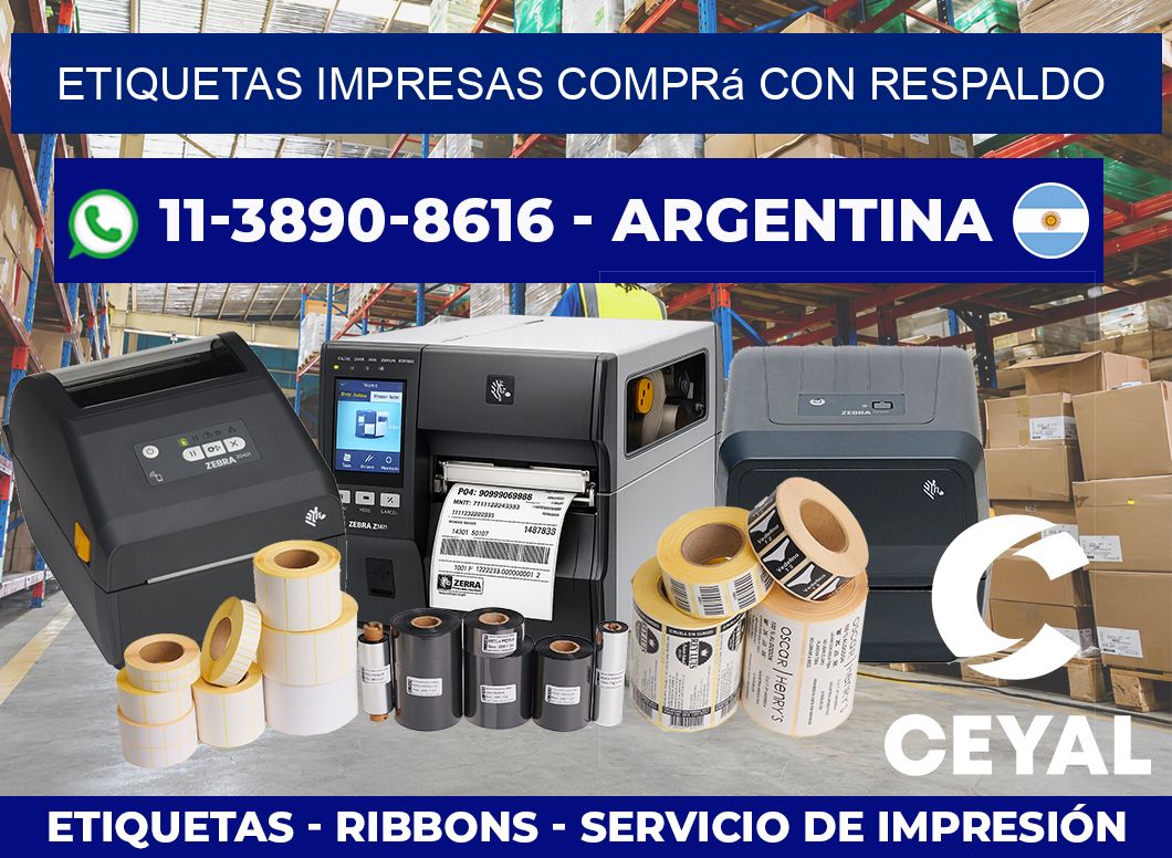 etiquetas impresas Comprá con respaldo