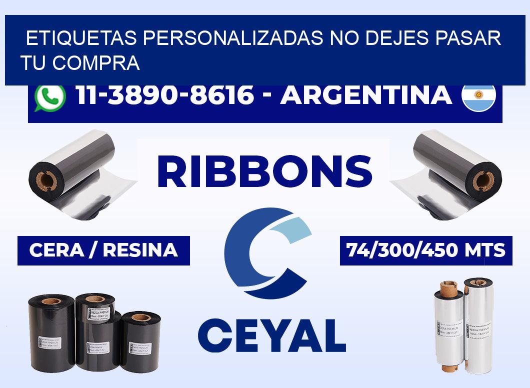 etiquetas personalizadas No dejes pasar tu compra